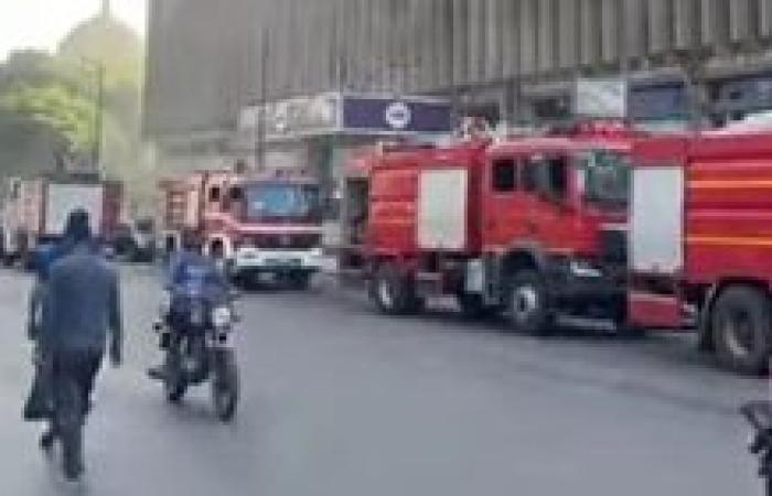 مدير أمن القاهرة يصل إلى موقع حريق سنترال رمسيس
