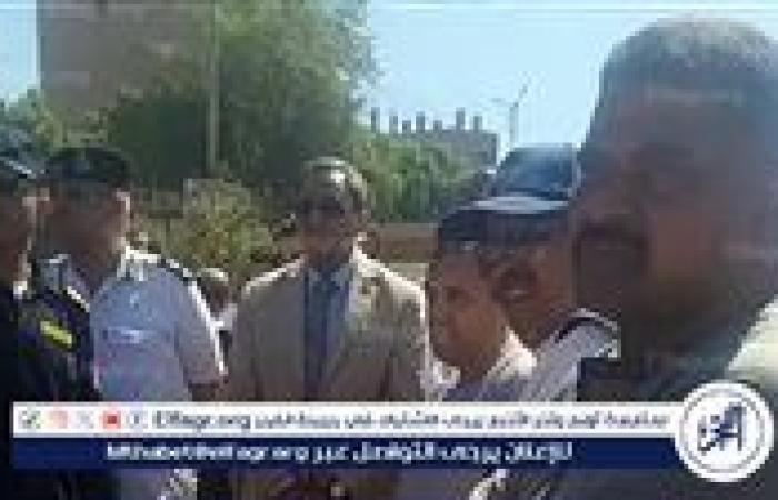 محافظ قنا يتفقد موقع حادث غرق سيارة سقطت من فوق معدية دشنا