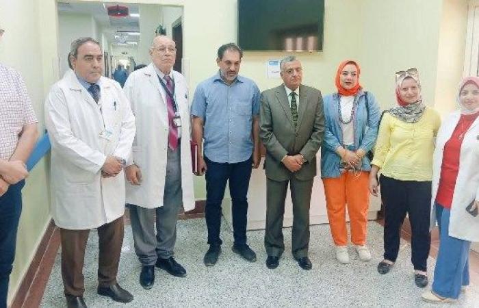قافلة طبية مجانية من مؤسسة "مصر تقدر 2030" بمستشفى جامعة النهضة بقرية إبشنا ببني سويف