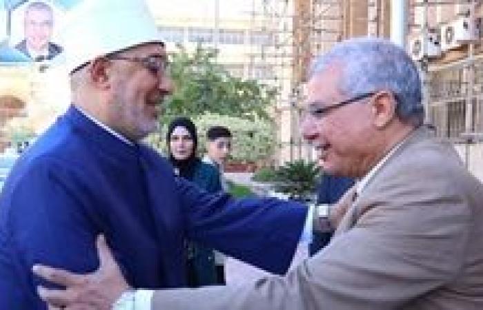 رئيس جامعة الزقازيق يستقبل مفتي الديار المصرية ونخبة من علماء الأزهر الشريف