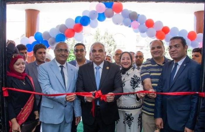 رئيس جامعة طنطا يفتتح أعمال التطوير بكلية علوم الرياضة