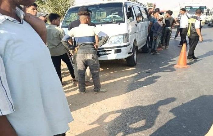 مصرع شخص في حادث تصادم «تروسيكل» وميكروباص بالفيوم