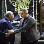 بالصور.. أحمد سعيد عبدالغني في عزاء مصطفى فهمي